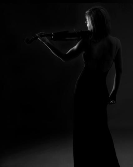 Musician woman portrait